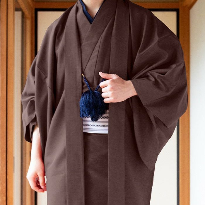 男羽織) 羽織 メンズ 男性 着物 洗える 7color 和服 大きいサイズ 紬 S