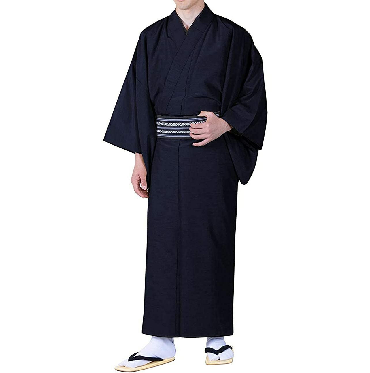 男単衣) 洗える着物 単衣 メンズ 男性 無地 大きいサイズ 紬 S/M/L/LL