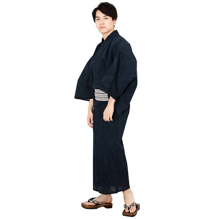 1人で簡単着付け 【 浴衣セット 3点 楊柳 G 】 メンズ浴衣 男性 男