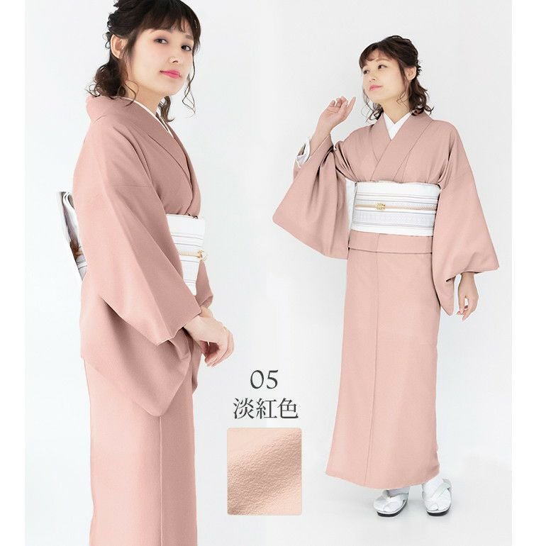【良品✨】東レシルック　振袖　洗える着物　中紅色　四季草花模様　トールサイズG2 良品✨】東レシルック 振袖 洗える着物 中紅色 四季草花模様 トール
