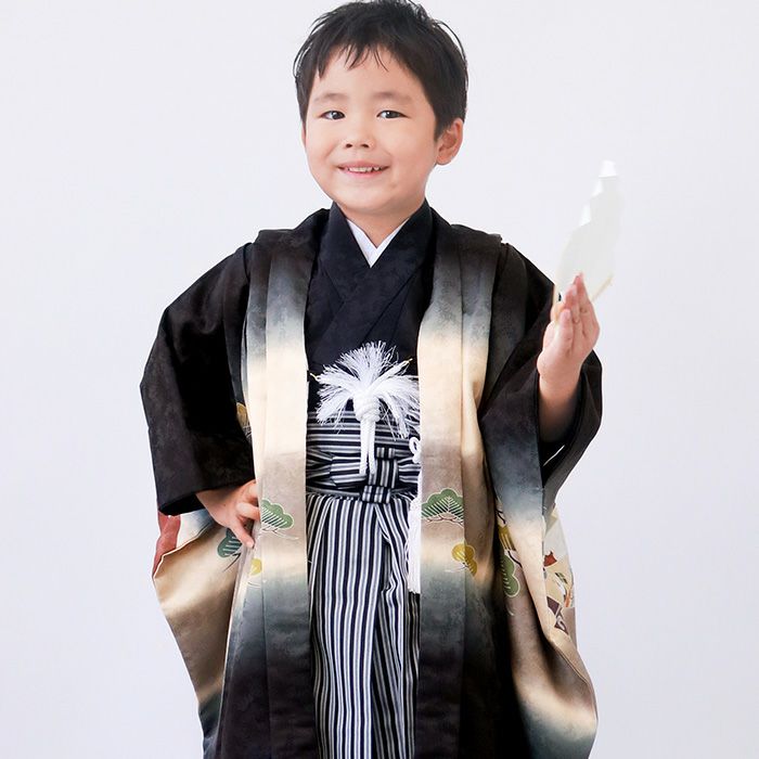 豪華安心12点フルセット】 七五三 着物 男の子 5歳 袴 購入 販売 絵羽