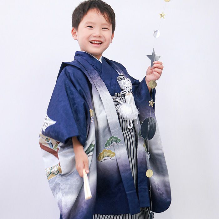 豪華安心12点フルセット】 七五三 着物 男の子 5歳 袴 購入 販売 絵羽