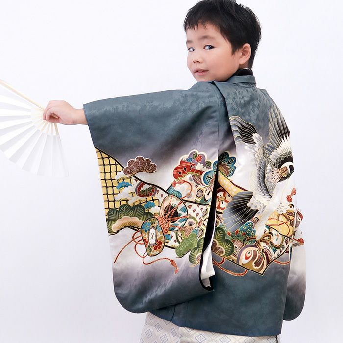 豪華安心12点フルセット】 七五三 着物 男の子 5歳 袴 購入 販売 絵羽