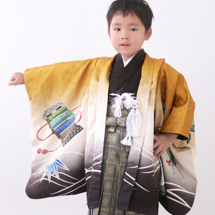豪華安心12点フルセット】 七五三 着物 男の子 5歳 袴 購入 販売 絵羽