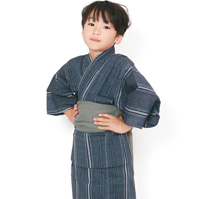 5-変わり縞×紺＋灰緑