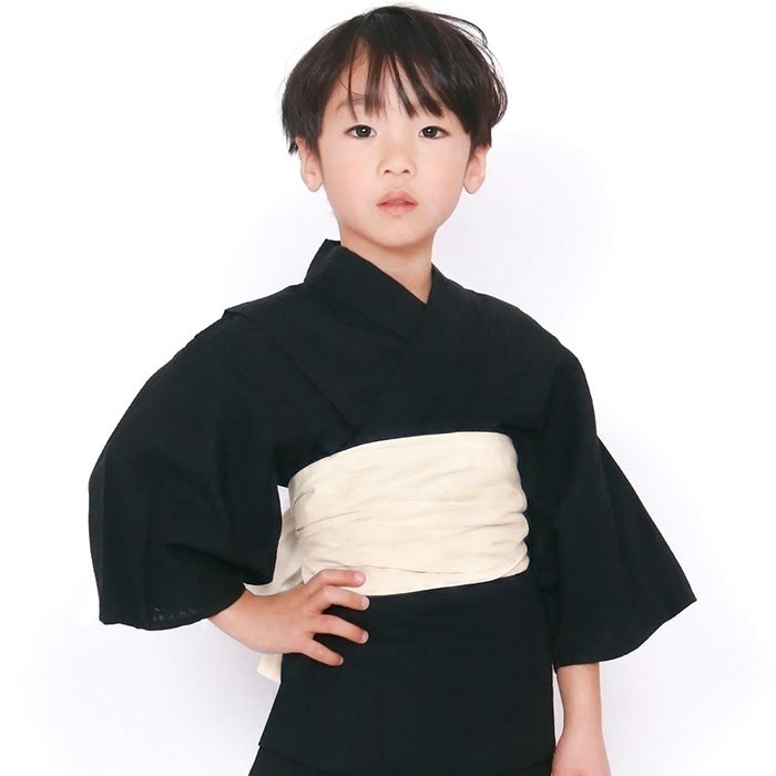 5分で簡単着付け！】 ボーイズ 浴衣セット 2点 しじら 男の子 キッズ