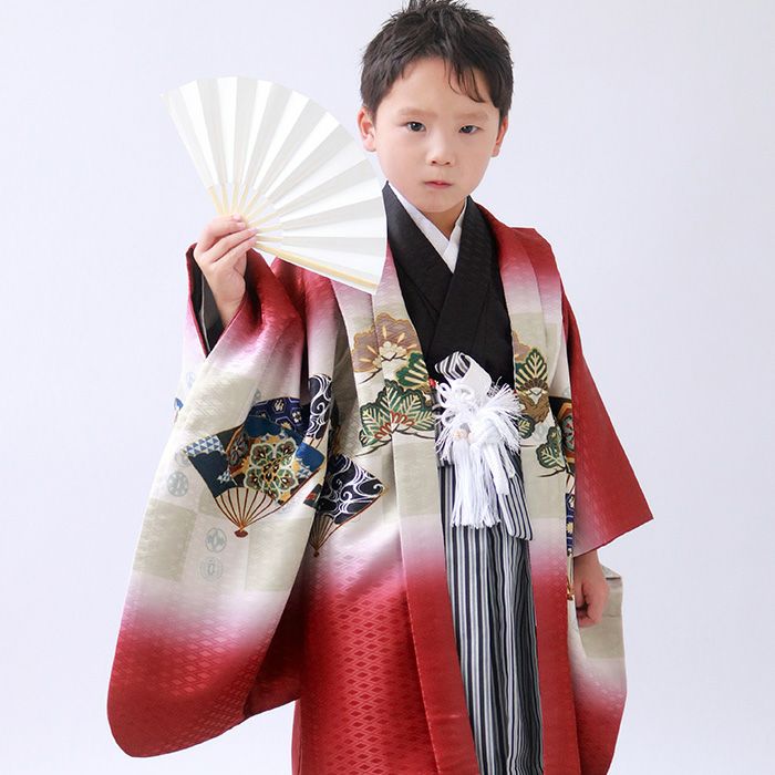 豪華安心12点フルセット】 七五三 着物 男の子 5歳 袴 購入 販売 鷹兜