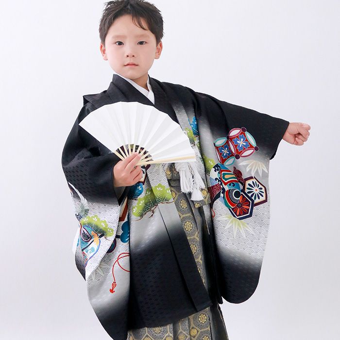 豪華安心12点フルセット】 七五三 着物 男の子 5歳 袴 購入 販売 鷹兜