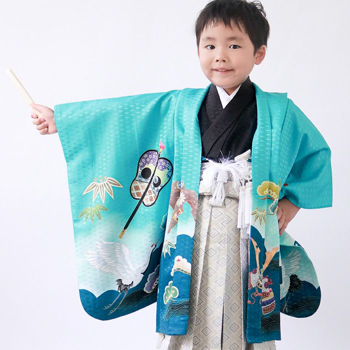 豪華安心12点フルセット】 七五三 着物 男の子 5歳 袴 購入 販売 鷹兜