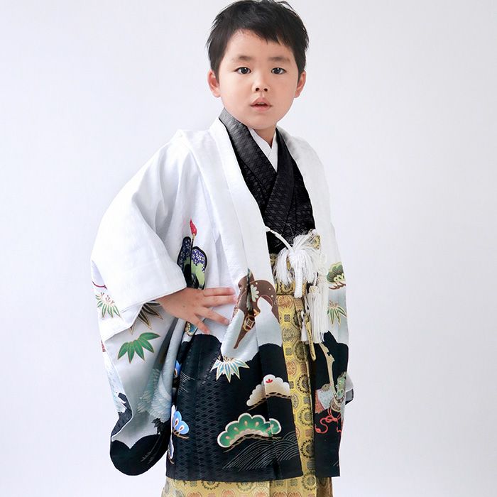 豪華安心12点フルセット】 七五三 着物 男の子 5歳 袴 購入 販売 鷹兜