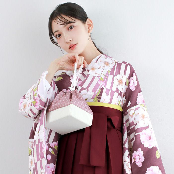 袴4点セット 華やかB)袴セット 卒業式 卒服 着物 二尺袖着物 振袖