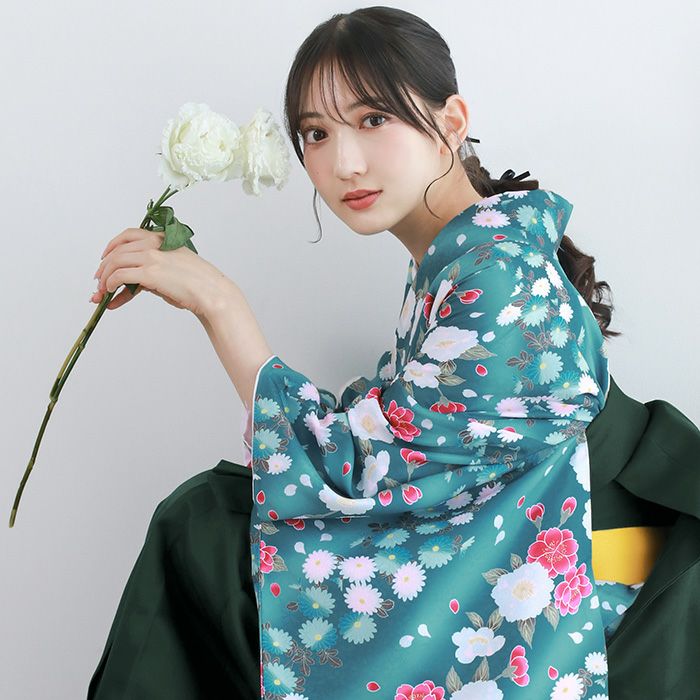 袴4点セット 華やかB)袴セット 卒業式 卒服 着物 二尺袖着物 袴4点セット 華やかB)袴セット 卒業式 卒服 着物 二尺袖着物