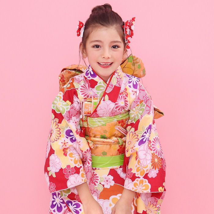 豪華安心15点フルセット】七五三 着物 7歳 女の子 四つ身 雛祭り