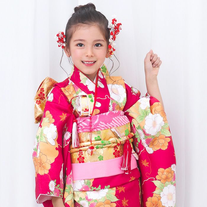 豪華安心15点フルセット】七五三 着物 7歳 女の子 四つ身 雛祭り