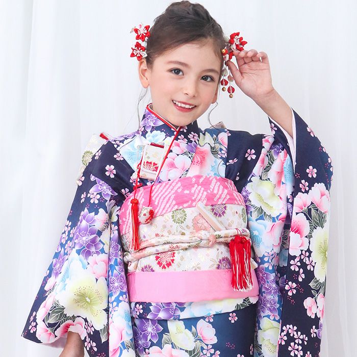 豪華安心15点フルセット】七五三 着物 7歳 女の子 四つ身 雛祭り