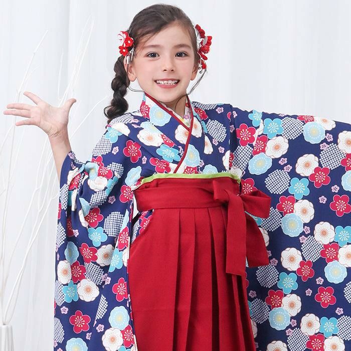 簡易袴セット キッズ) 袴セット 袴 セット 女の子 ガールズ 簡単着付け