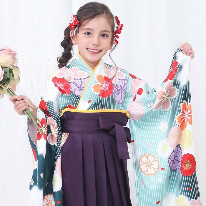簡易袴セット キッズ) 袴セット 袴 セット 女の子 ガールズ 簡単着付け
