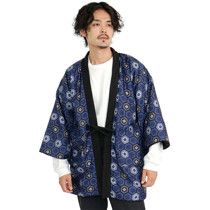 リバーシブル フリースはんてん メンズ AB) あったか半纏 リバーシブル