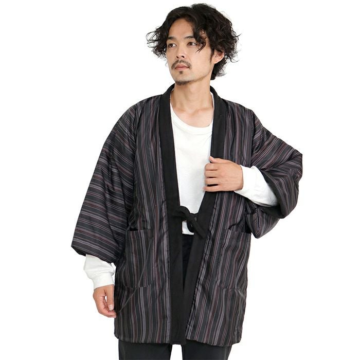 リバーシブル フリースはんてん メンズ AB) あったか半纏 リバーシブル