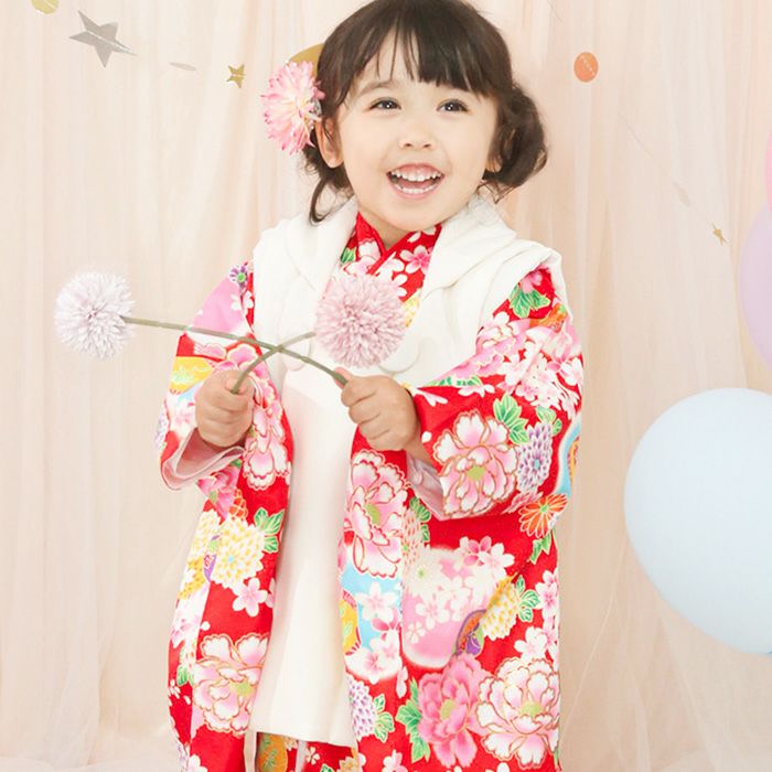 アウトレット 豪華安心9点フルセット】 七五三 ひな祭り 着物 3歳