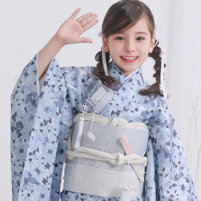七五三フルセット（くすみカラー） 販売】七五三 着物 女の子 7才 7歳 フルセット くすみカラー レース帯