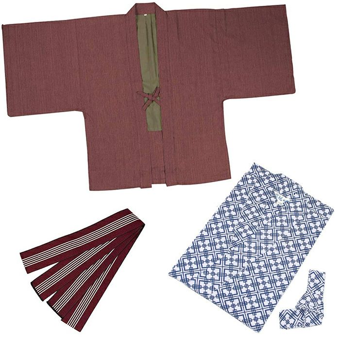 01×羽織-赤×帯-細赤