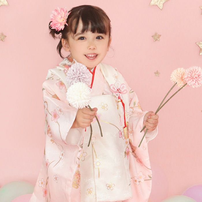 豪華9点フルセット】七五三 着物 3歳 女の子 被布セット くすみ 雛祭り
