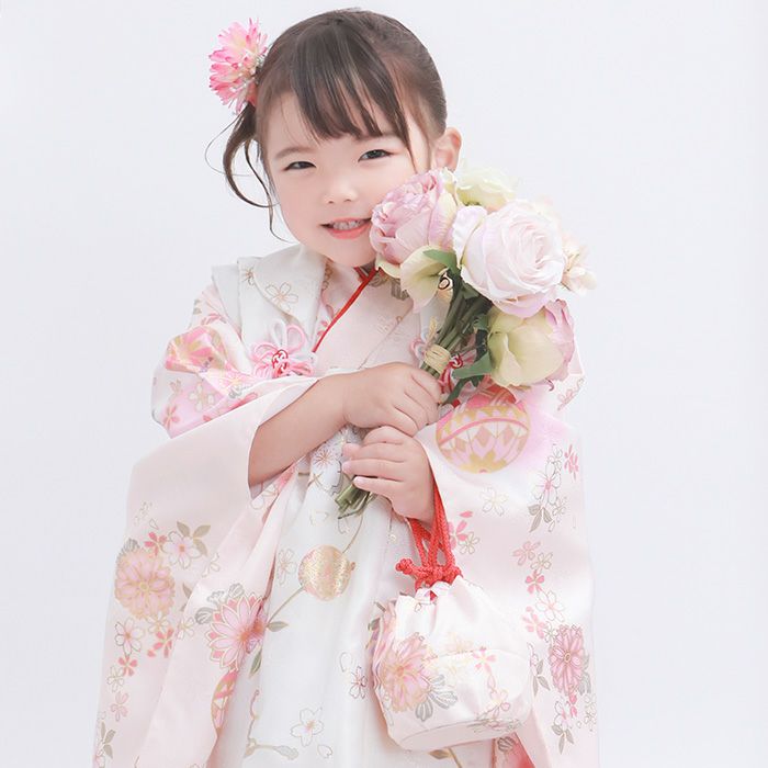 豪華9点フルセット】七五三 着物 3歳 女の子 被布セット くすみ 雛祭り