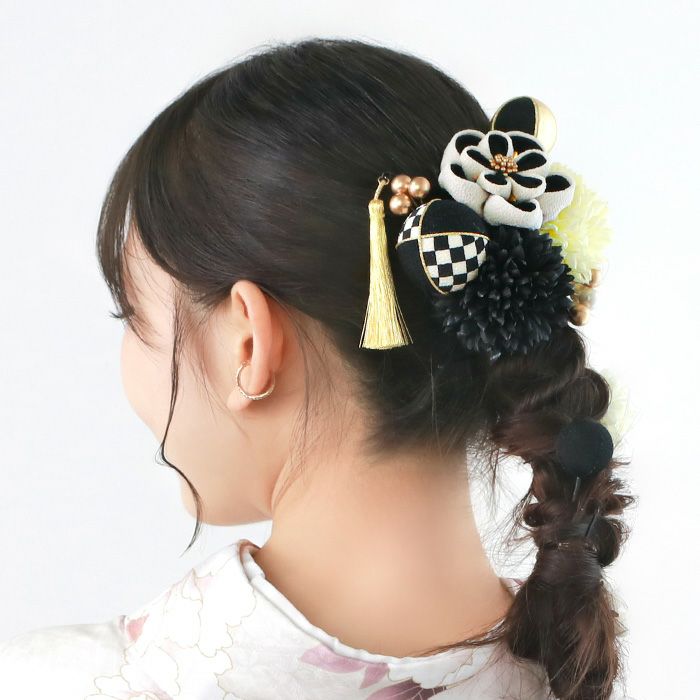 髪飾り 美和花 成人式 卒業式 12点セット つまみ細工 セット 3colors