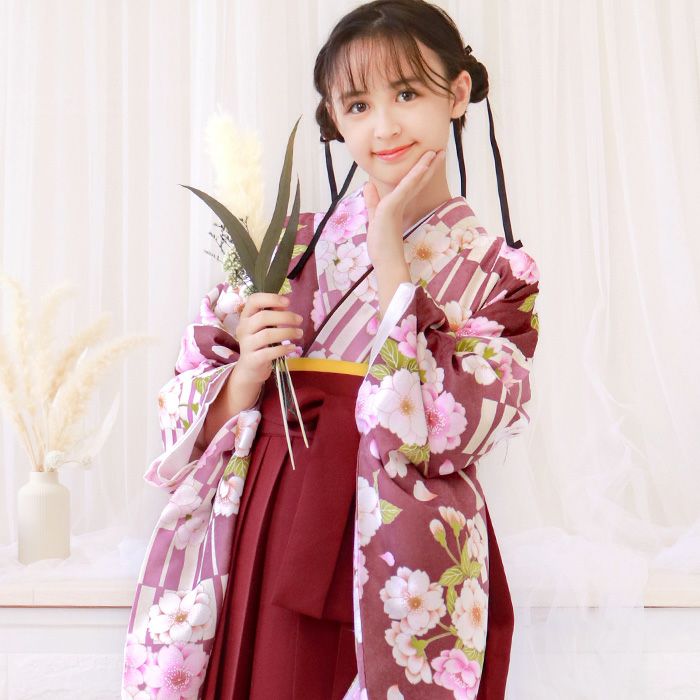 簡易袴セット 新作【自宅で8分！簡単着付け 動画あり】豪華安心5点フル