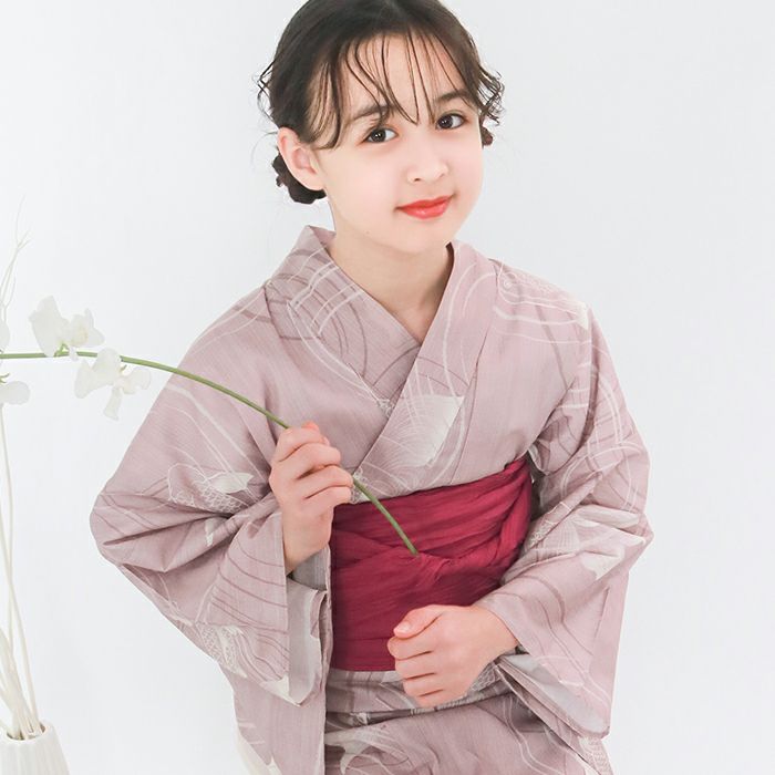 ガールズ浴衣 子供浴衣 女の子 2点セット レトロC (rg)| きものKYOETSU
