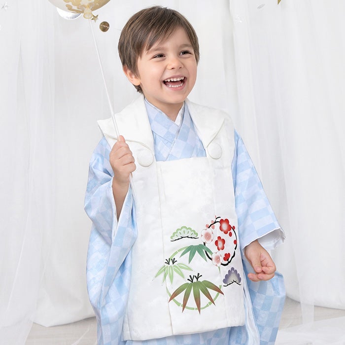豪華8点フルセット】七五三 着物 3歳 男の子 ボーイズ 被布セット