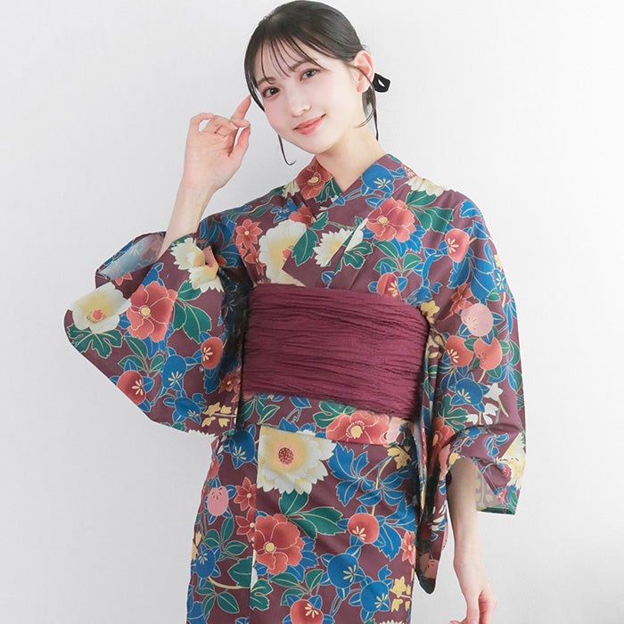1人で簡単着付け 【 浴衣セット 2点セット 豪華6点セット C】 浴衣