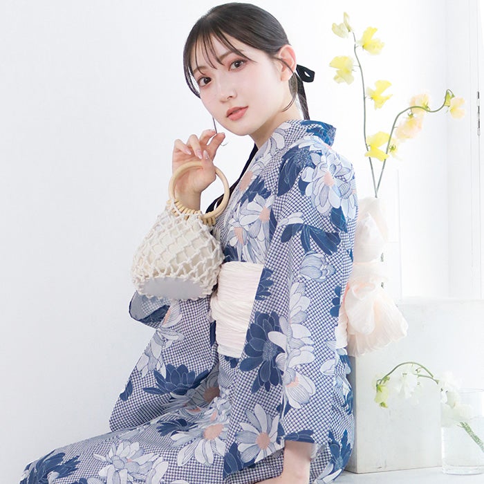 1人で簡単着付け 【 浴衣セット 2点セット 豪華6点セット C】 浴衣