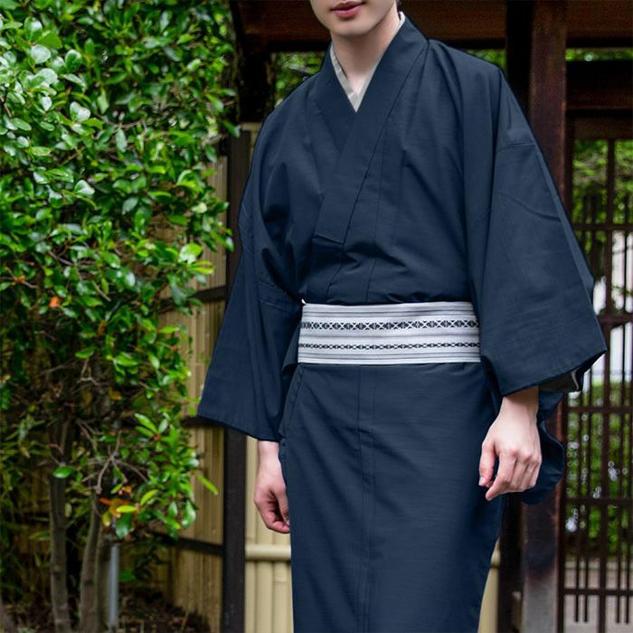 訳あり(男単衣) 洗える着物 単衣 メンズ 男性 大きいサイズ 紬 無地 S