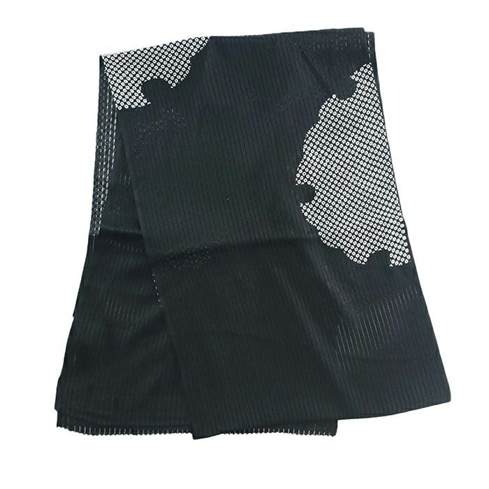 帯揚げ 絽 単品 黒系柄おまかせ) 夏用 正絹 絽の帯揚げ 黒 ブラック 帯