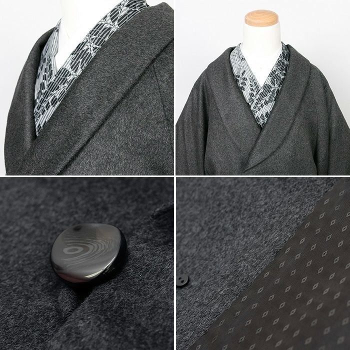 着物コート カシミア100% 9046) 冬 女性 レディース 和装コート へちま