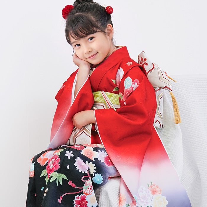 自宅で簡単着付け! 豪華安心13点フルセット 】 七五三 着物 7歳 女の子