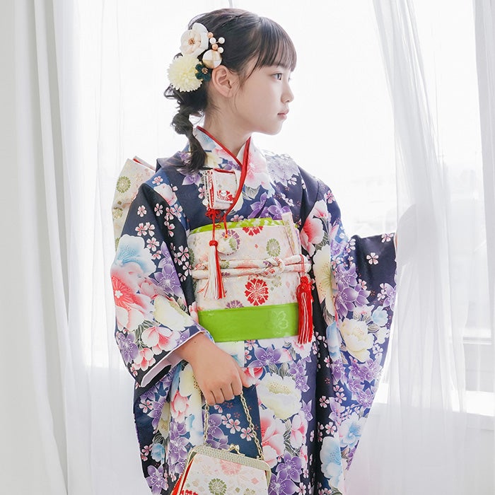 自宅で簡単着付け! 豪華安心13点フルセット 】 七五三 着物 7歳 女の子